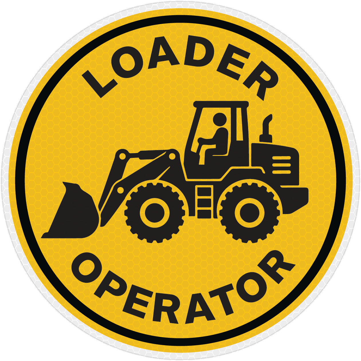 Reflective Loader Operator Hard Hat Sticker