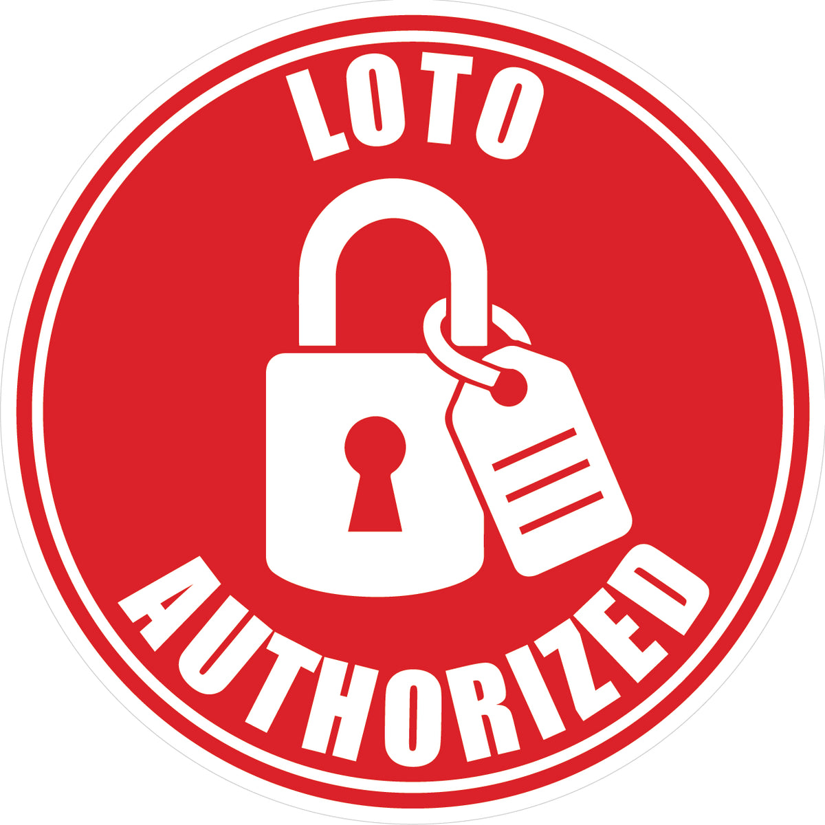 LOTO Authorized Hard Hat Sticker