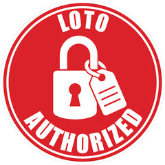 LOTO Authorized Hard Hat Sticker