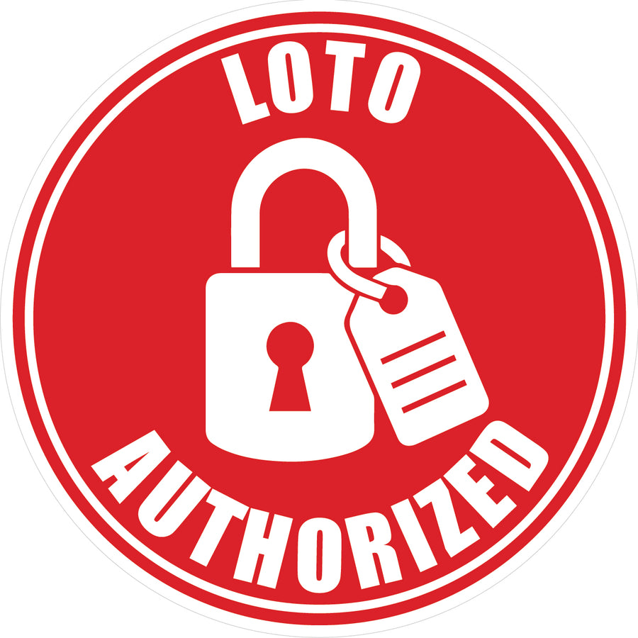 LOTO Authorized Hard Hat Sticker