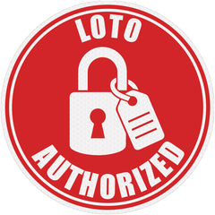 Reflective LOTO Authorized Hard Hat Sticker