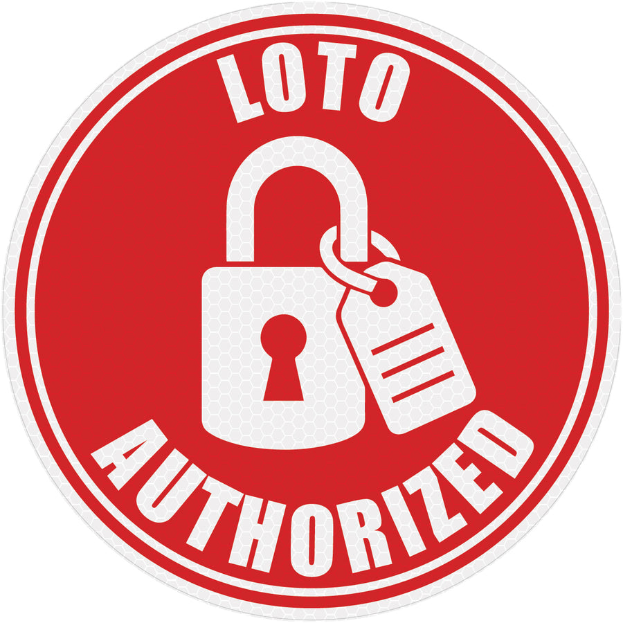 Reflective LOTO Authorized Hard Hat Sticker
