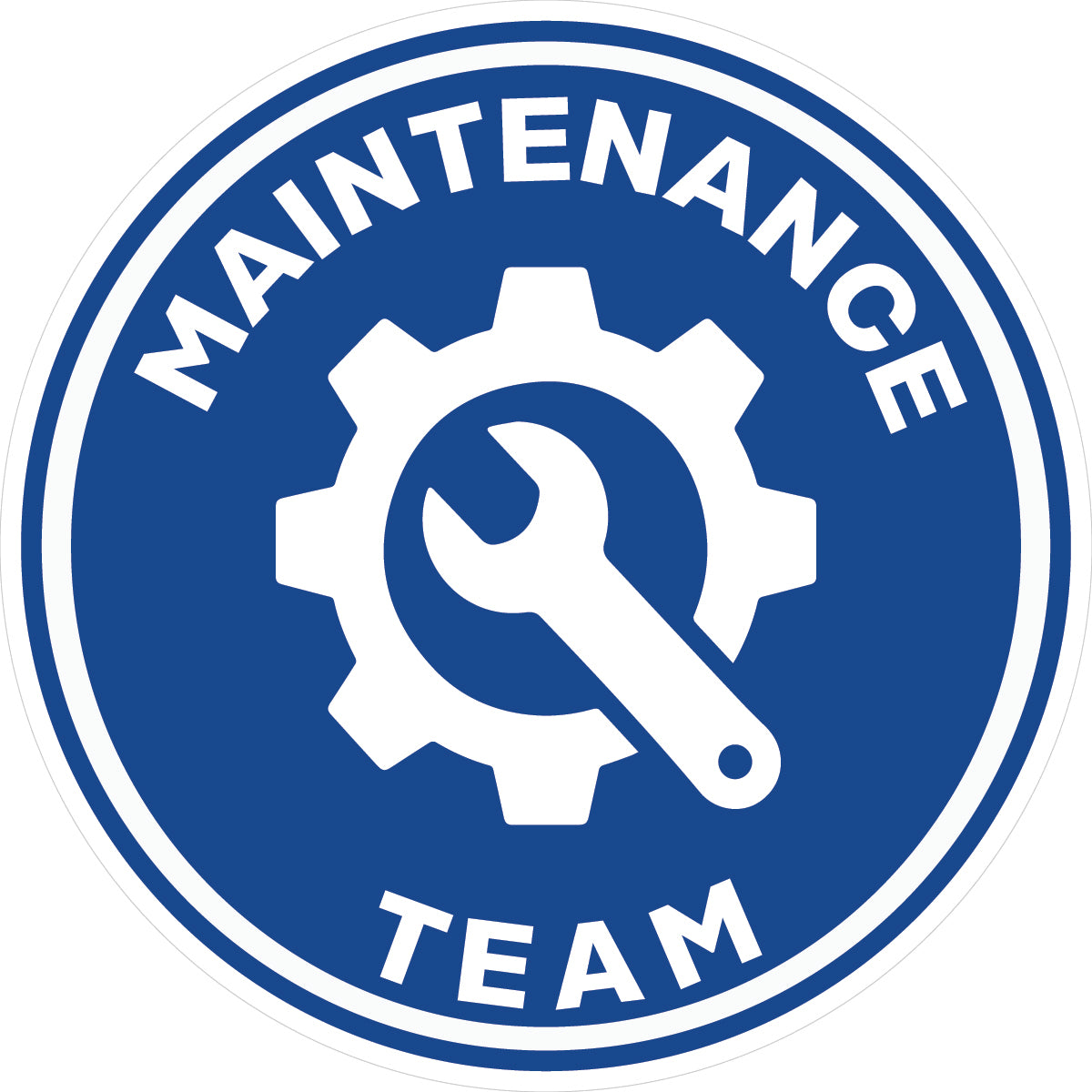 Maintenance Team Hard Hat Sticker