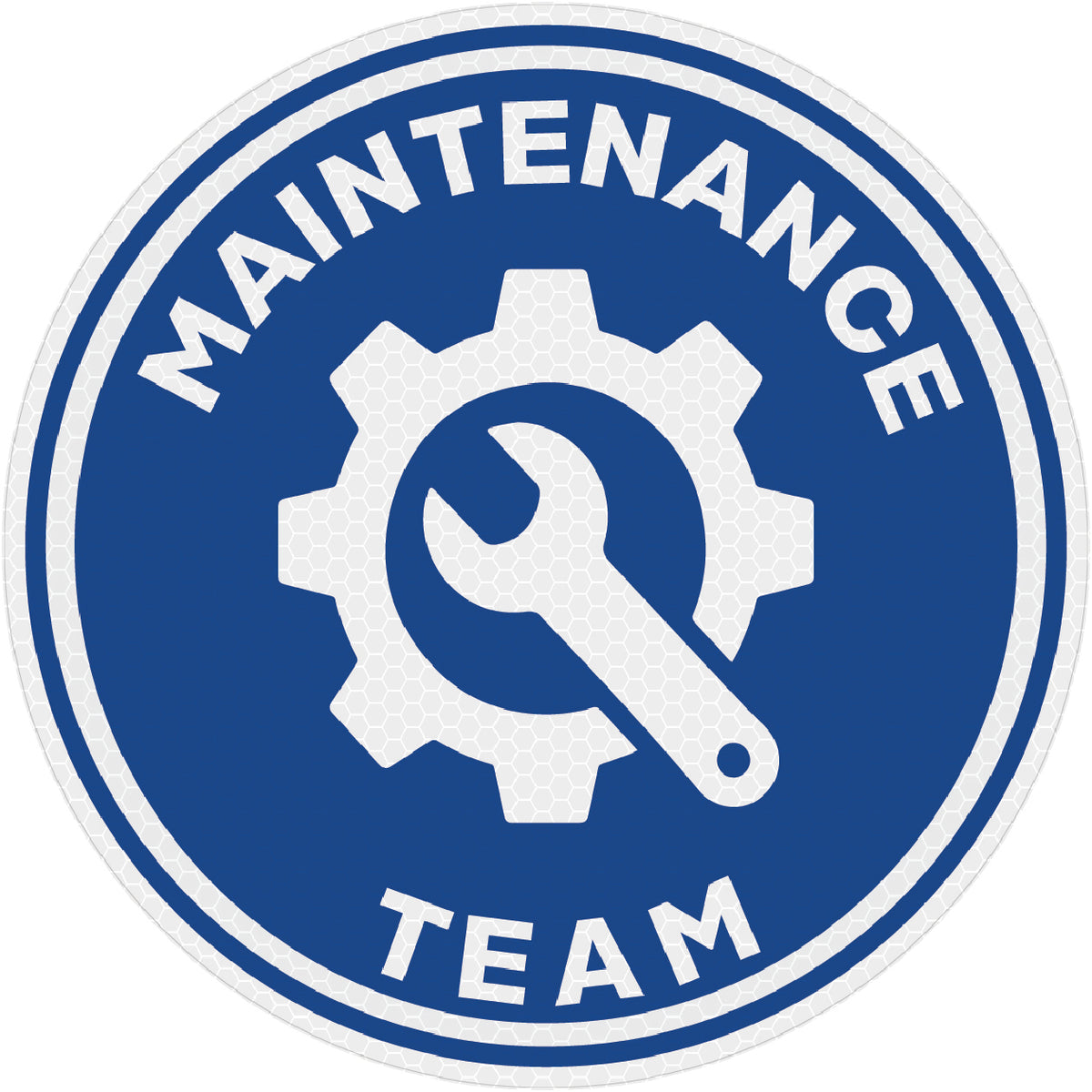 Reflective Maintenance Team Hard Hat Sticker