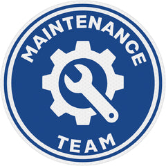 Reflective Maintenance Team Hard Hat Sticker