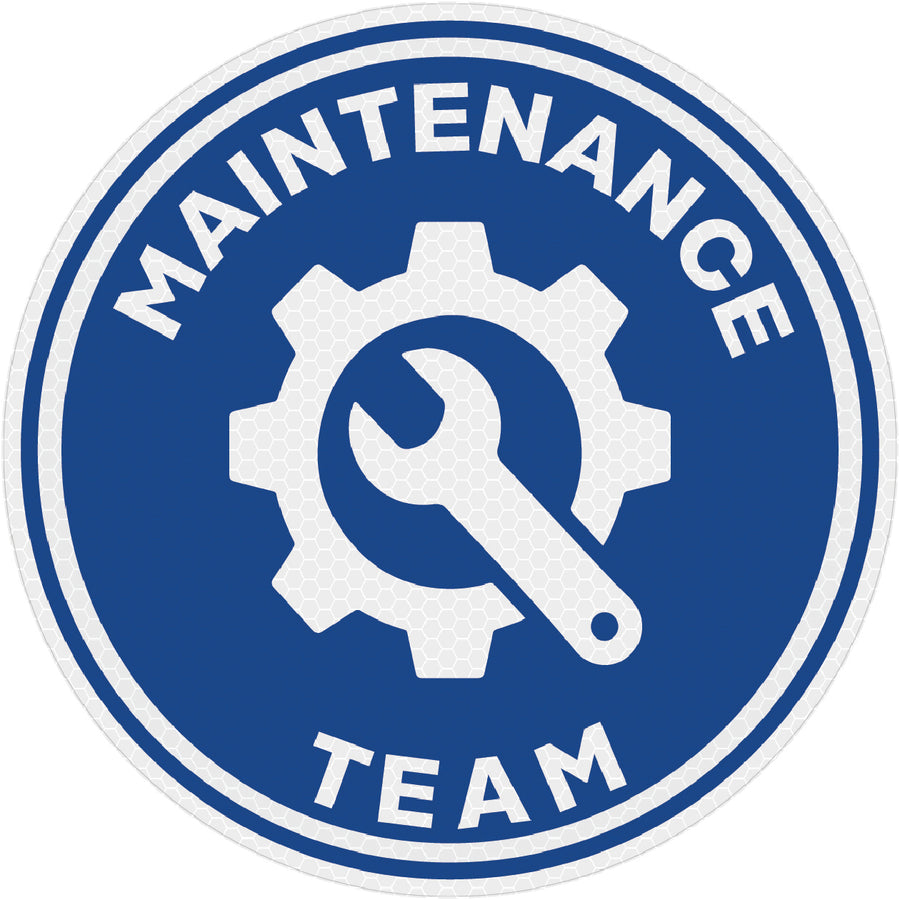 Reflective Maintenance Team Hard Hat Sticker