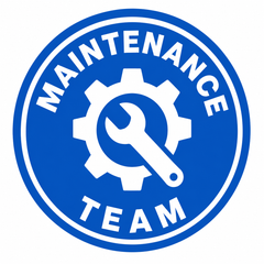 Maintenance Team Hard Hat Sticker