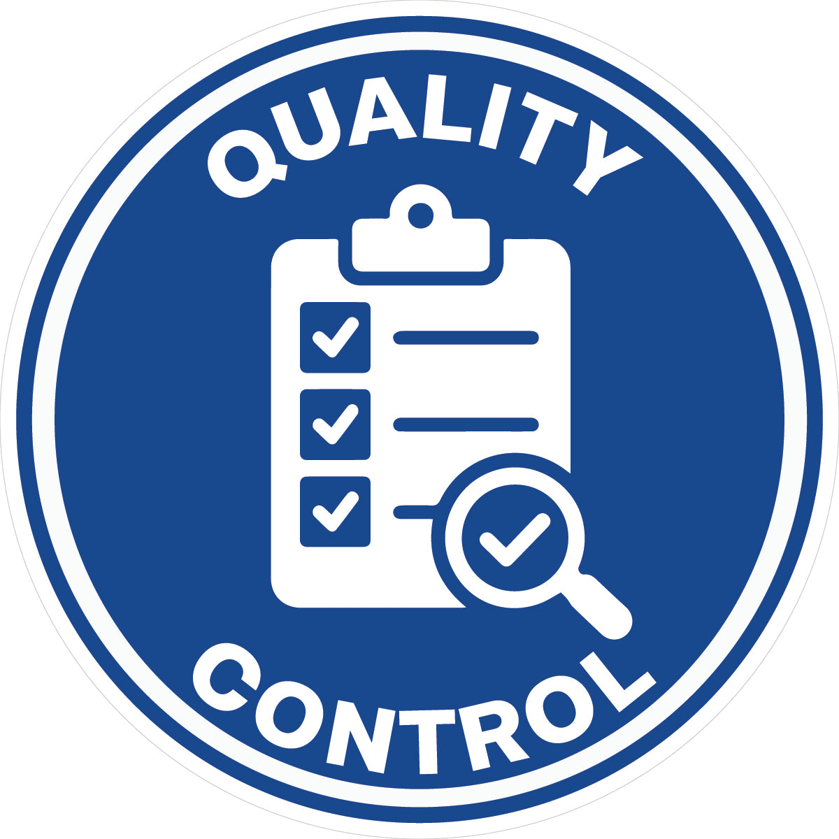 Quality Control Hard Hat Sticker