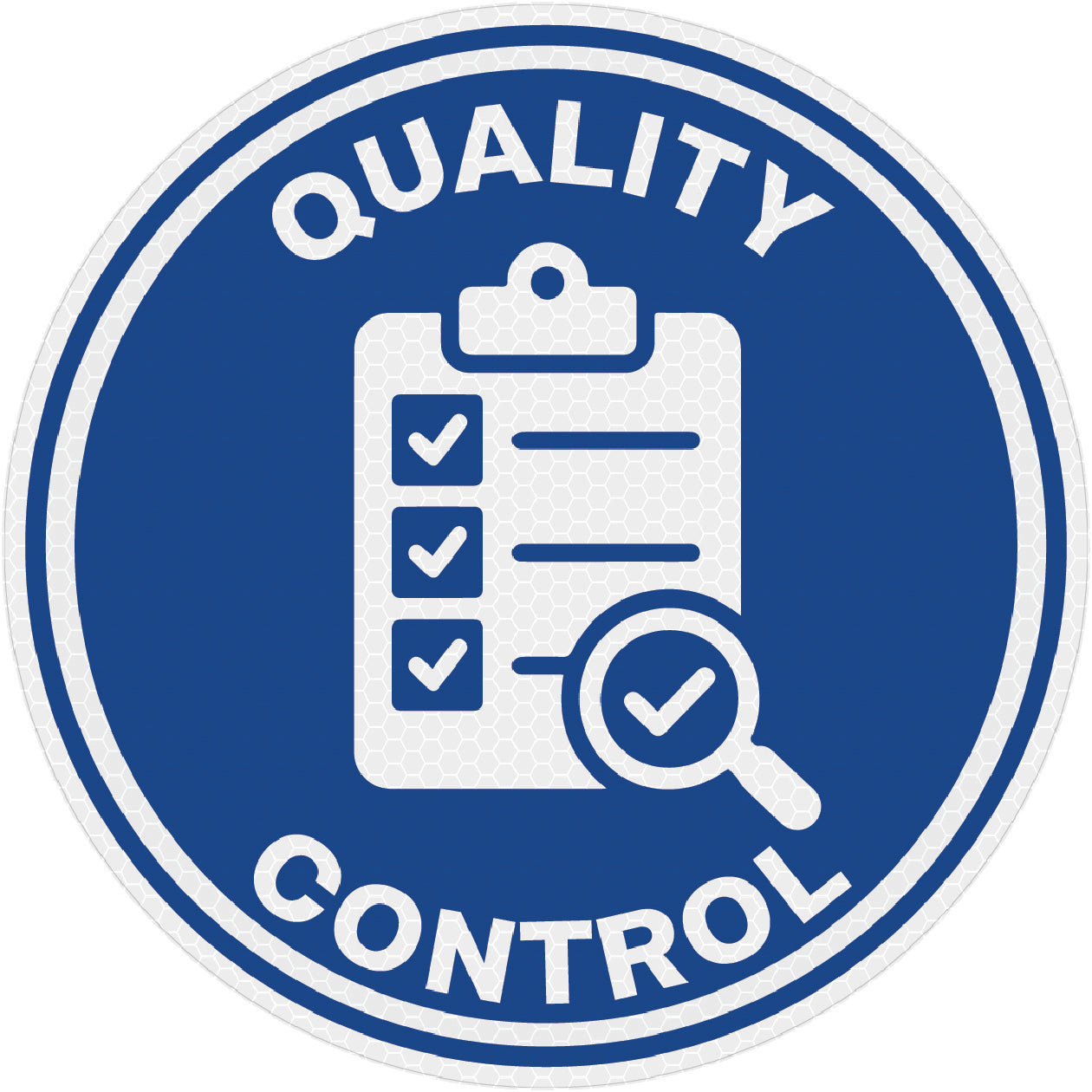 Reflective Quality Control Hard Hat Sticker
