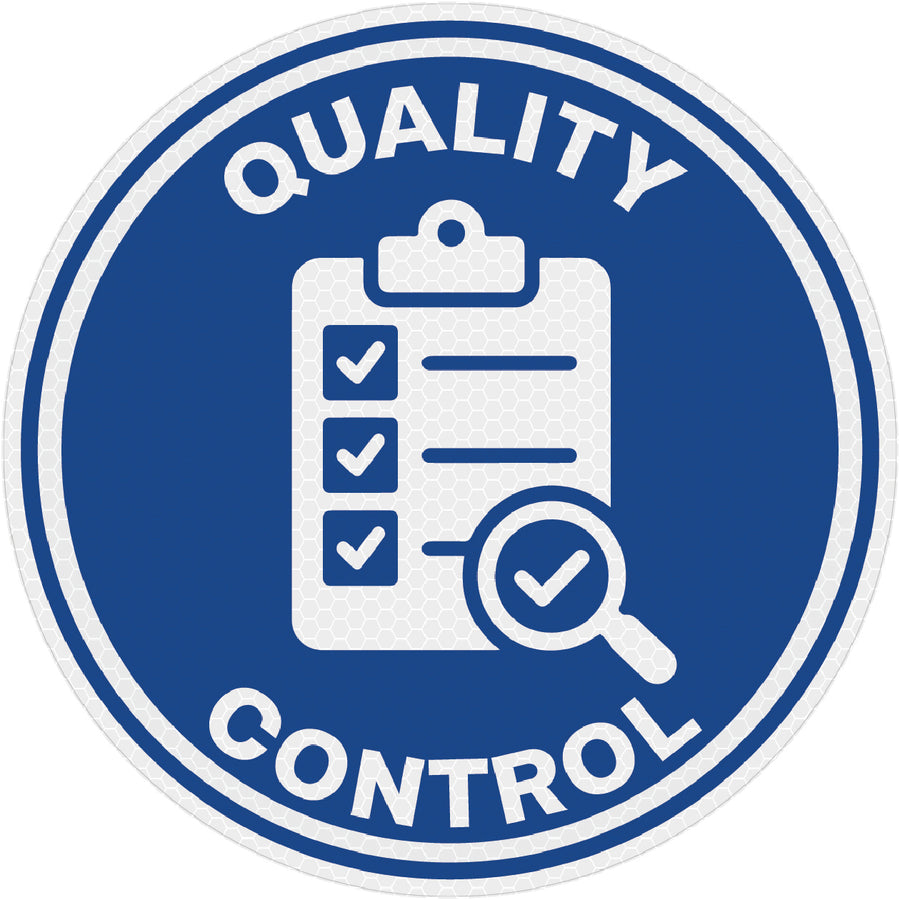 Reflective Quality Control Hard Hat Sticker