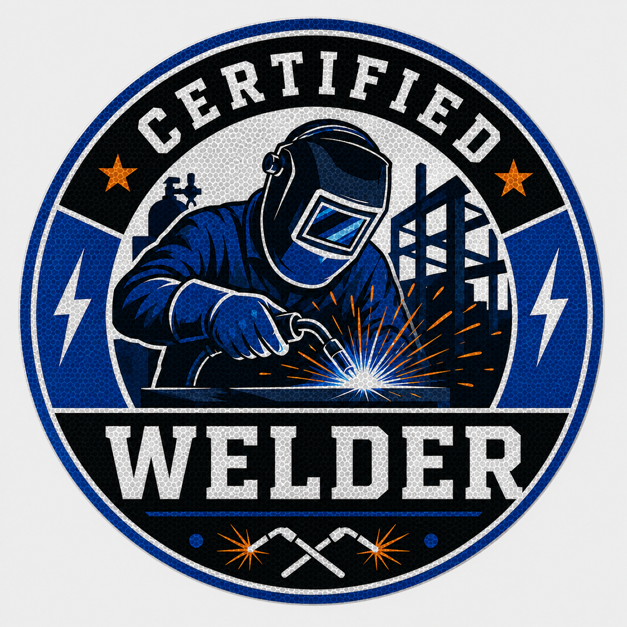 Reflective Certified Welder Hard Hat Sticker