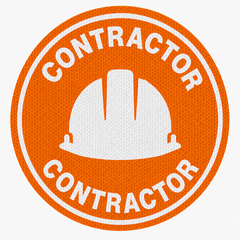 Reflective Contractor Hard Hat Sticker