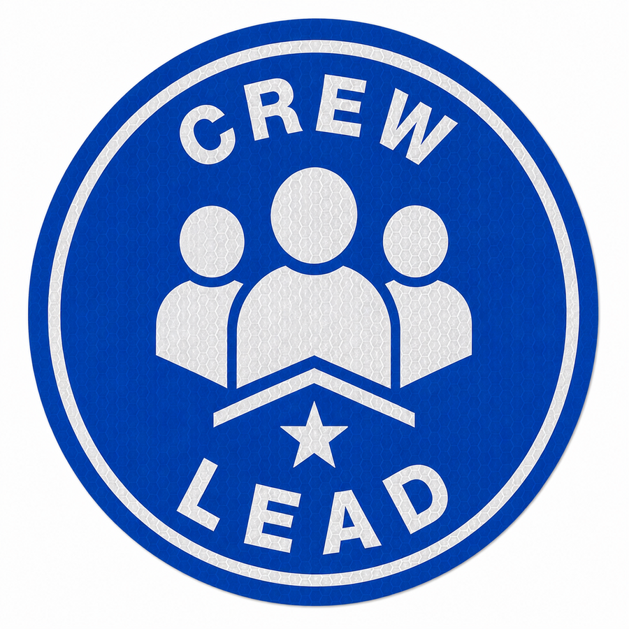 Reflective Crew Lead Hard Hat Sticker