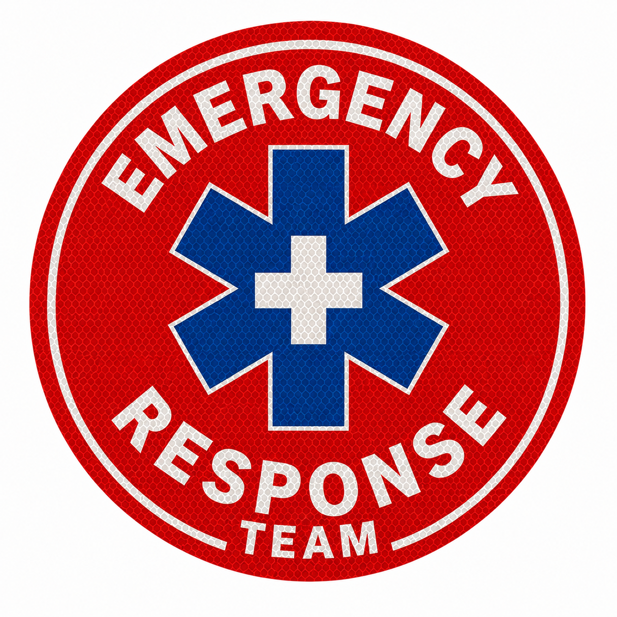 Reflective Emergency Response Team Hard Hat Sticker