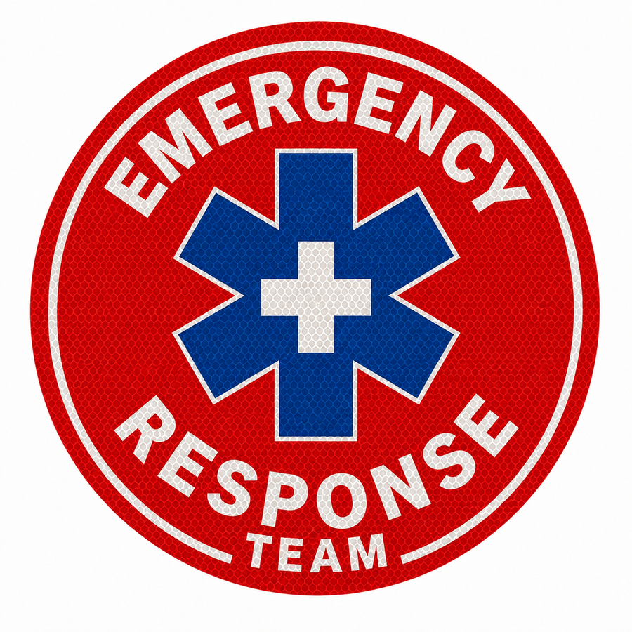 Reflective Emergency Response Team Hard Hat Sticker