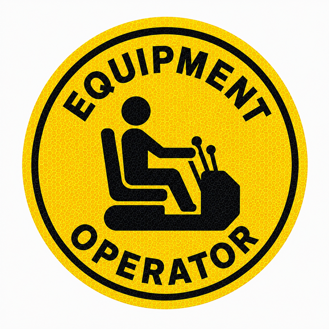 Reflective Equipment Operator Hard Hat Sticker