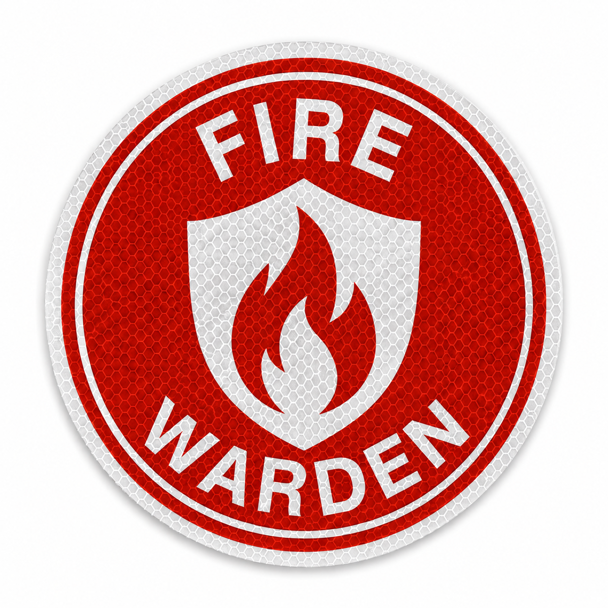 Reflective Fire Warden Hard Hat Sticker