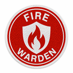 Reflective Fire Warden Hard Hat Sticker