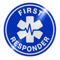 Reflective First Responder Hard Hat Sticker