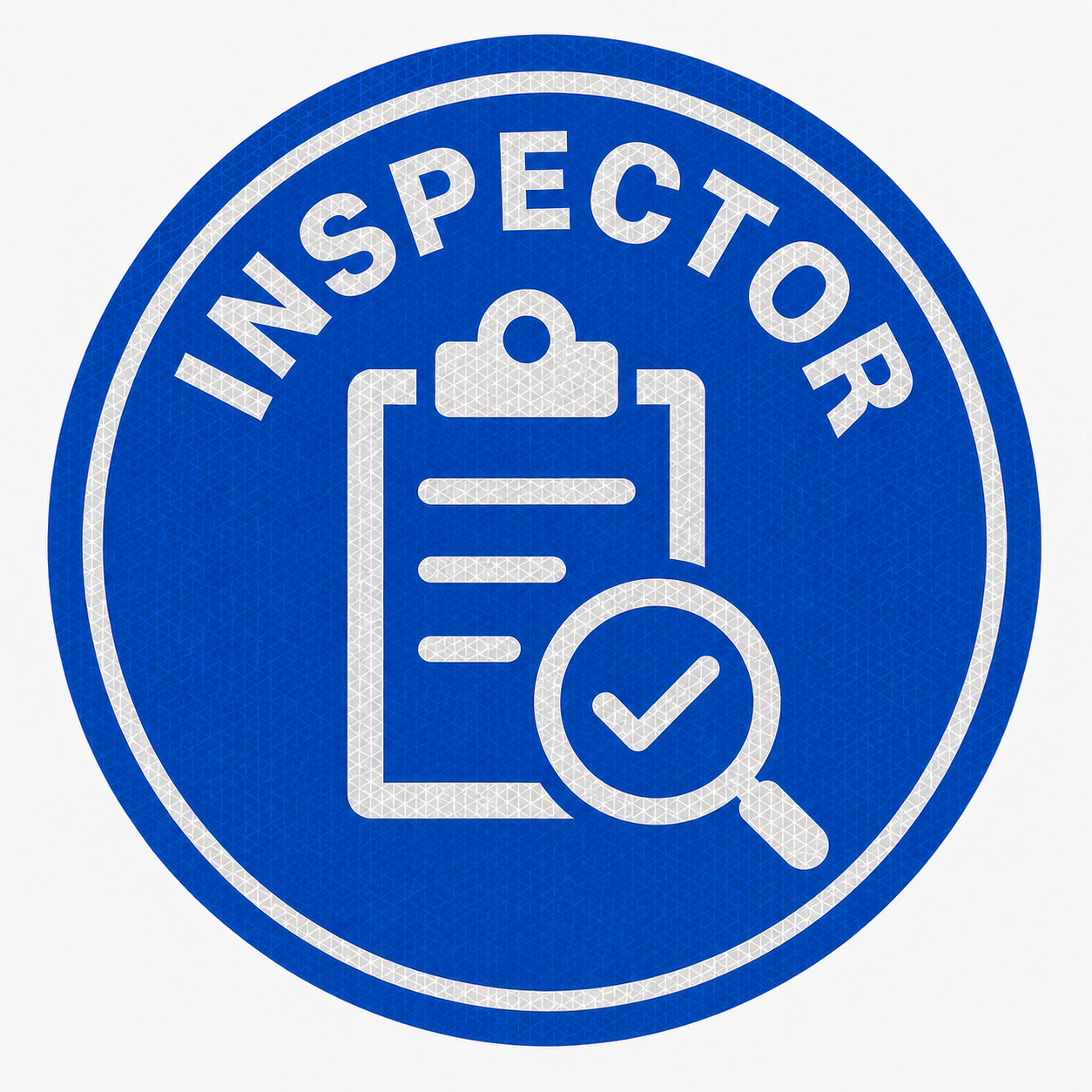 Reflective Inspector Hard Hat Sticker