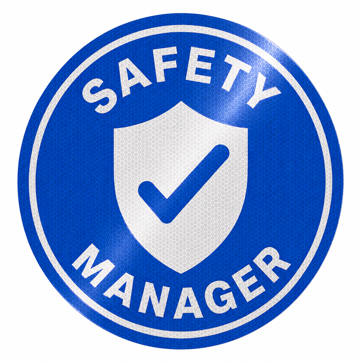 Reflective Safety Manager Hard Hat Sticker
