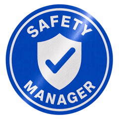 Reflective Safety Manager Hard Hat Sticker