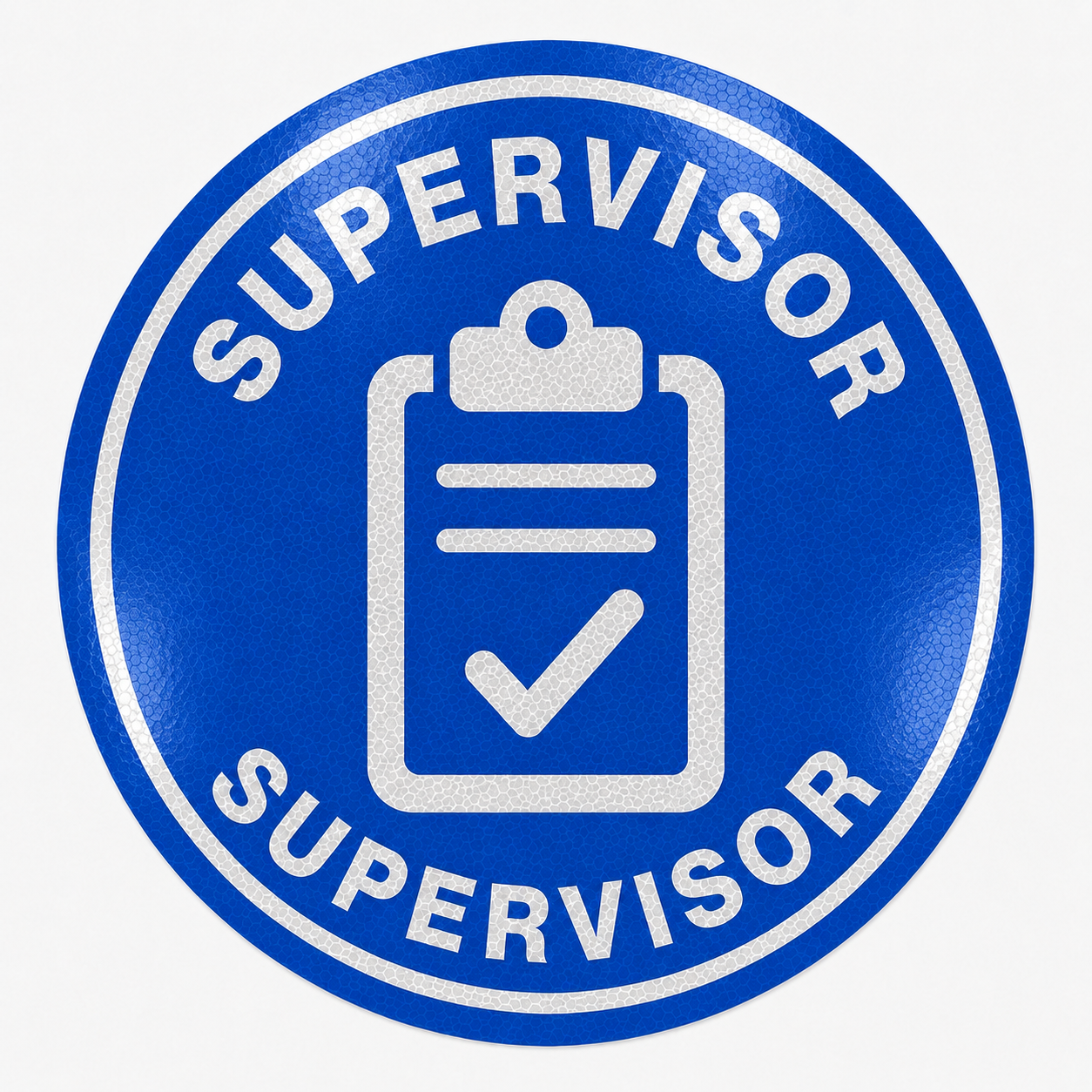 Reflective Supervisor Hard Hat Sticker
