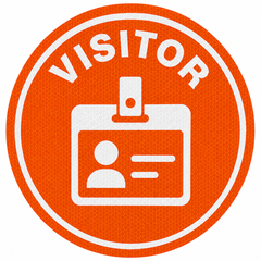 Reflective Visitor Hard Hat Sticker