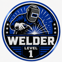 Reflective Welder Level 1 Hard Hat Sticker