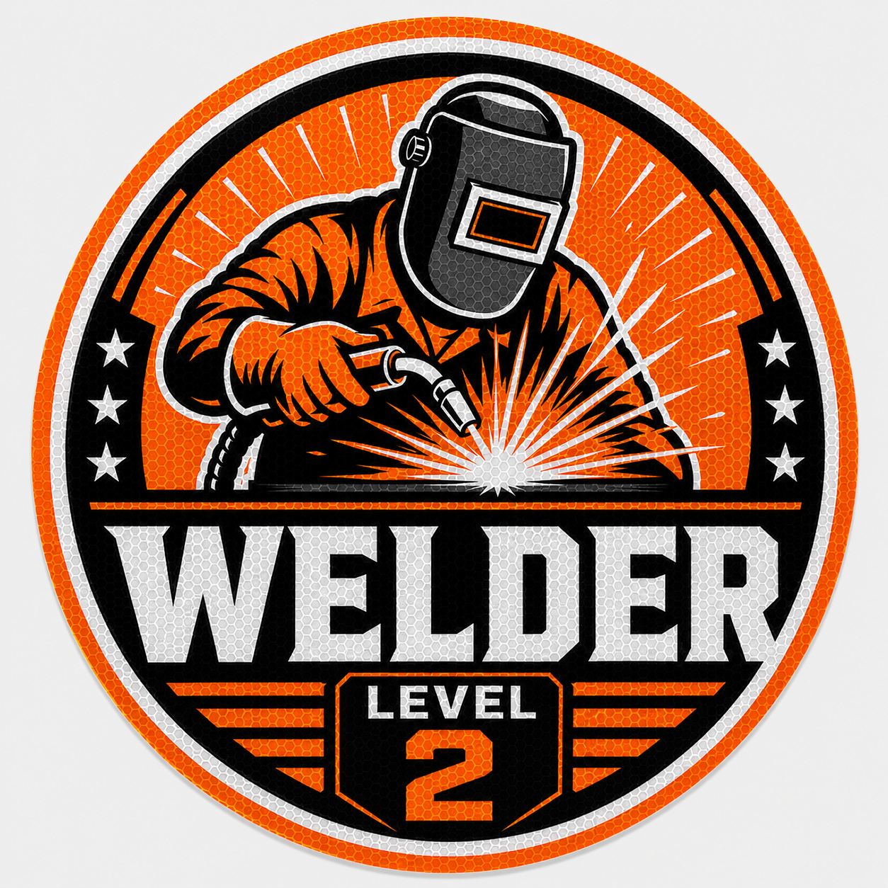 Reflective Welder Level 2 Hard Hat Sticker