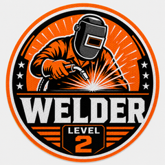 Reflective Welder Level 2 Hard Hat Sticker