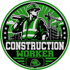 Reflective Construction Worker Hard Hat Sticker