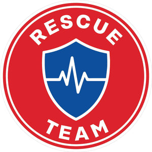 Rescue Team Hard Hat Sticker