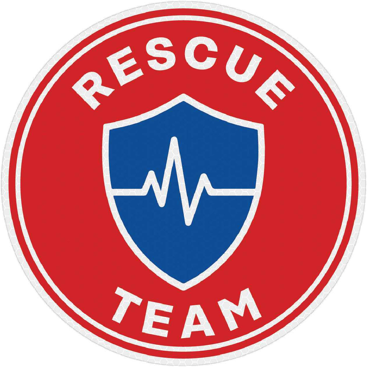 Reflective Rescue Team Hard Hat Sticker