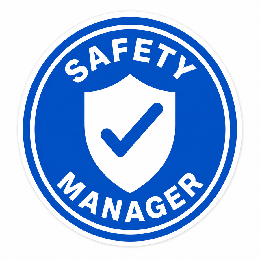 Safety Manager Hard Hat Sticker