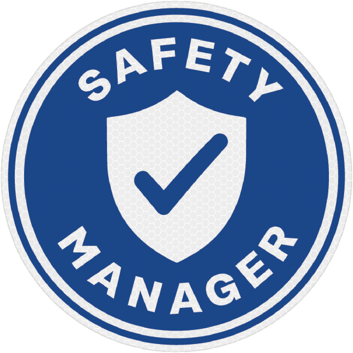 Reflective Safety Manager Hard Hat Sticker