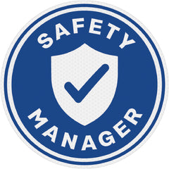 Reflective Safety Manager Hard Hat Sticker