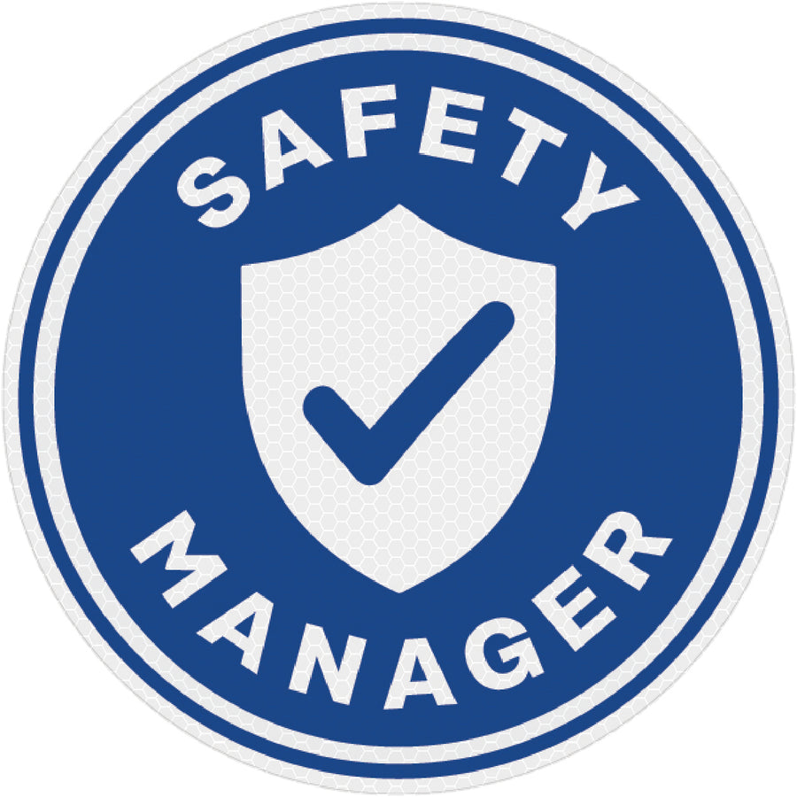 Reflective Safety Manager Hard Hat Sticker
