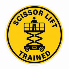 Scissor Lift Trained Hard Hat Sticker