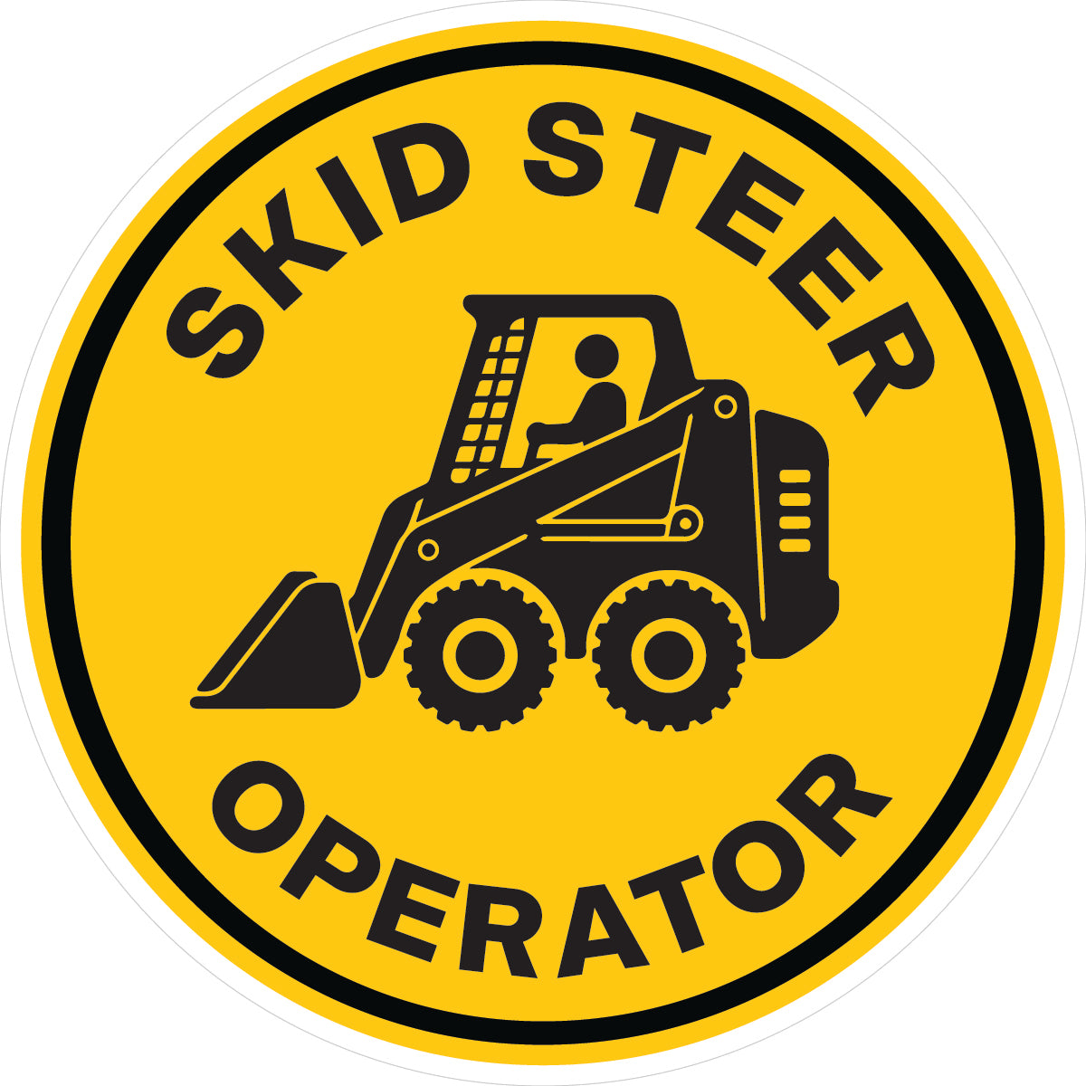 Skid Steer Operator Hard Hat Sticker