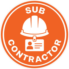 Subcontractor Hard Hat Sticker