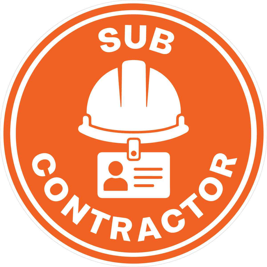 Subcontractor Hard Hat Sticker