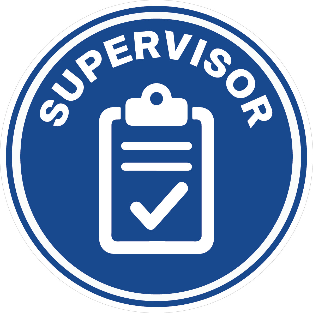 Supervisor Hard Hat Sticker