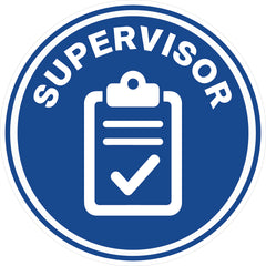Supervisor Hard Hat Sticker
