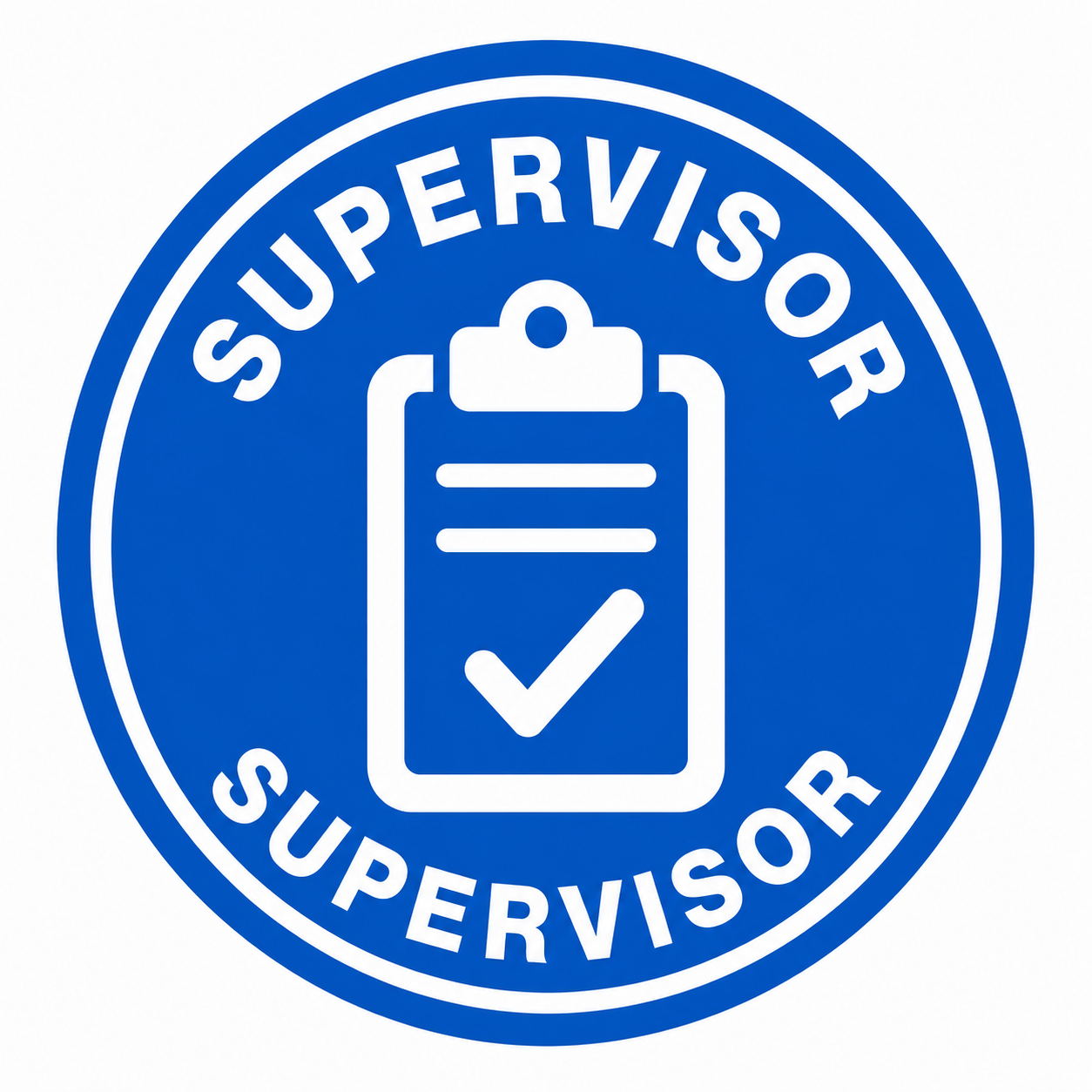Supervisor Hard Hat Sticker