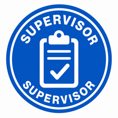 Supervisor Hard Hat Sticker