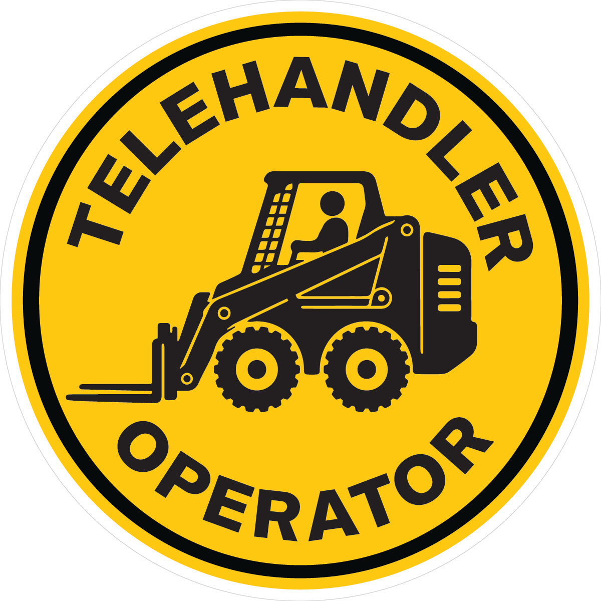 Telehandler Operator Hard Hat Sticker