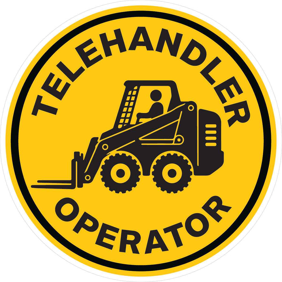 Telehandler Operator Hard Hat Sticker