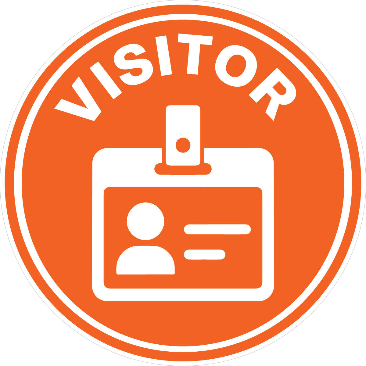Visitor Hard Hat Sticker