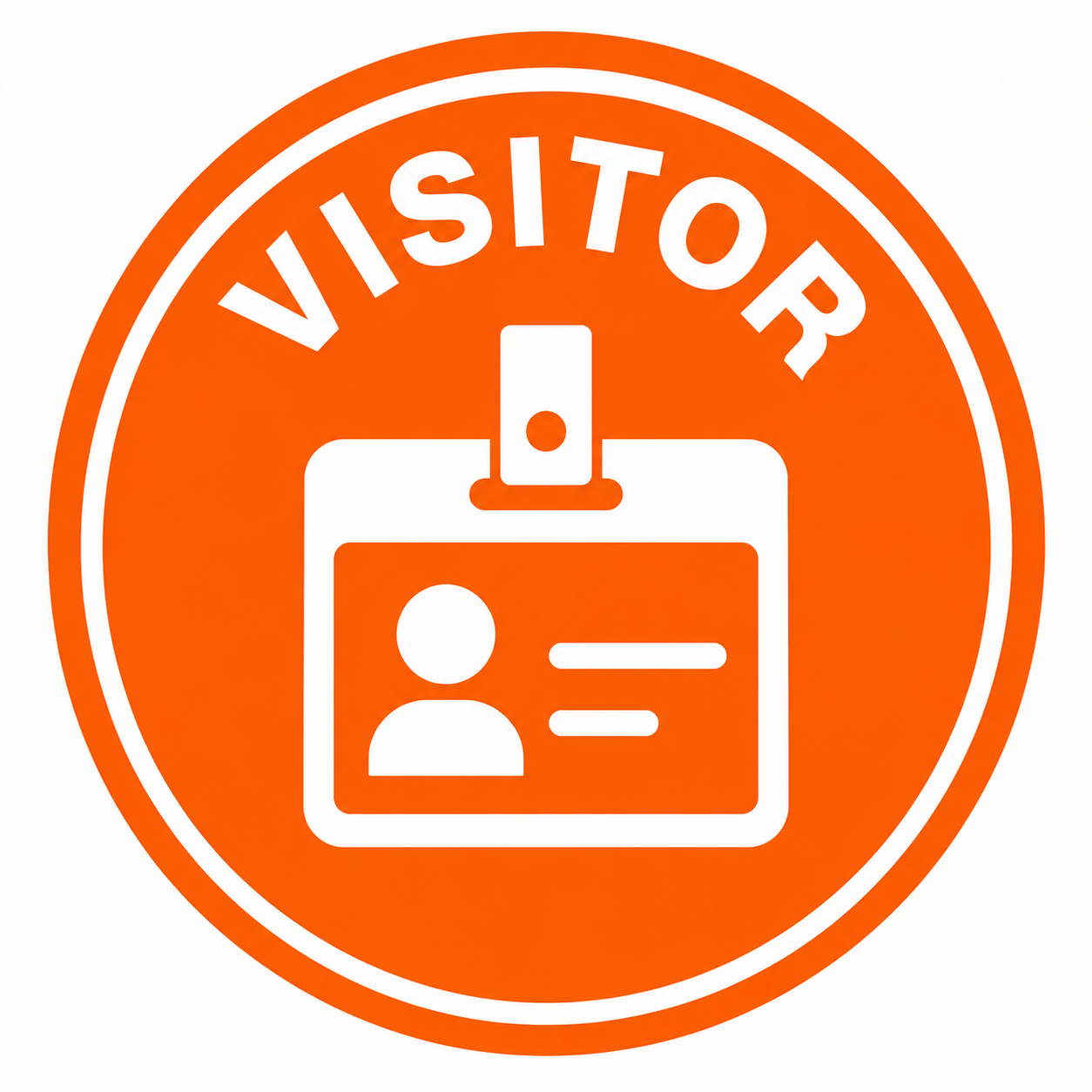 Visitor Hard Hat Sticker